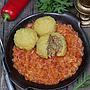 Bio Gefüllte Knödel mit Paradeiskraut
